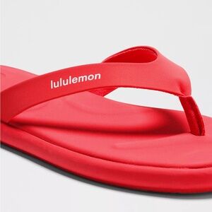 Lululemon Red Flip Flops